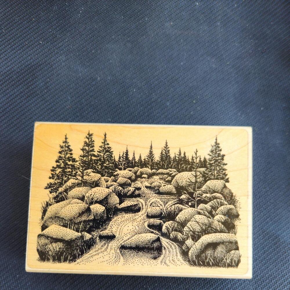 Stampscapes rocky creek 1993 rubber stamp